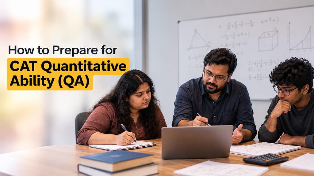 CAT Quantitative Ability preparation with a mentor guiding two students through QA problems
