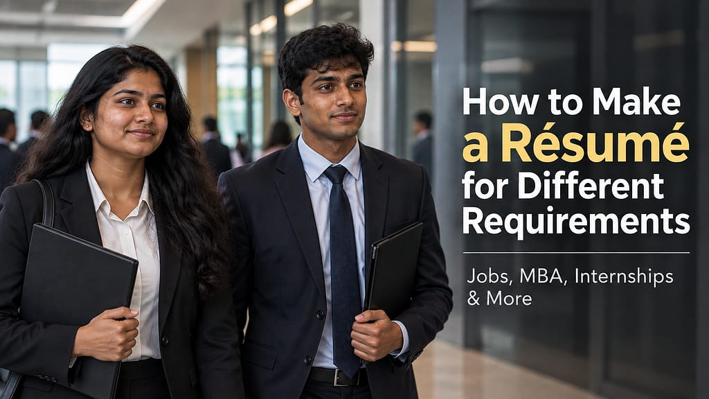 How to make a resume for different requirements – Indian job aspirants going for interviews