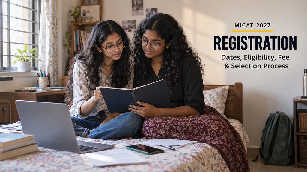 MICAT 2027 registration guide covering dates, eligibility, fee and selection process