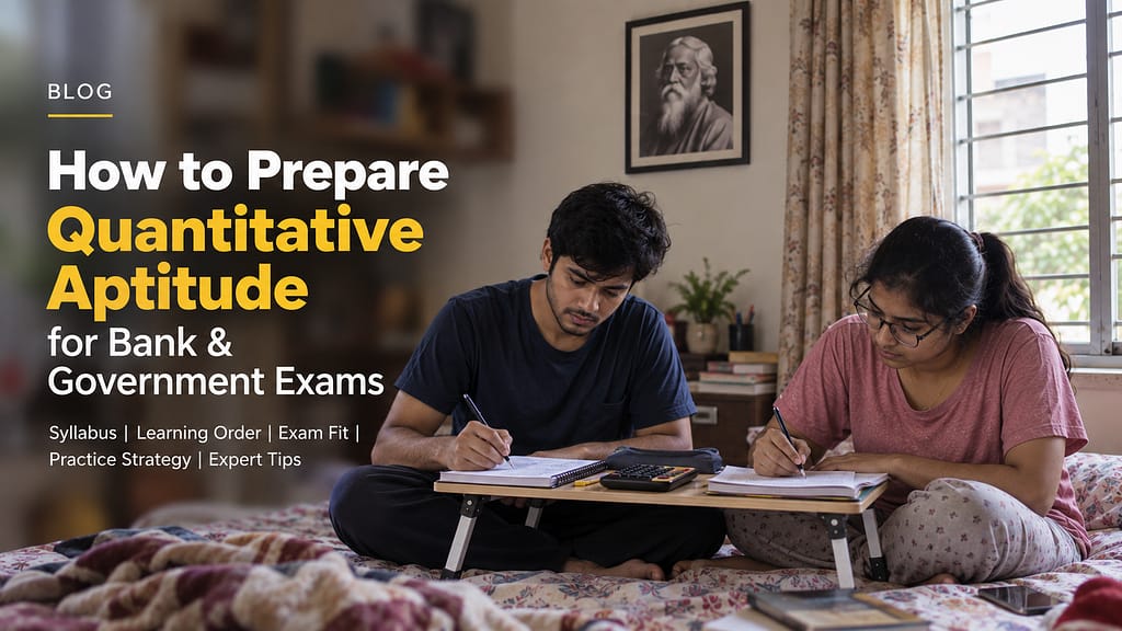 Quantitative aptitude preparation for Bank & Government exams with two aspirants studying together