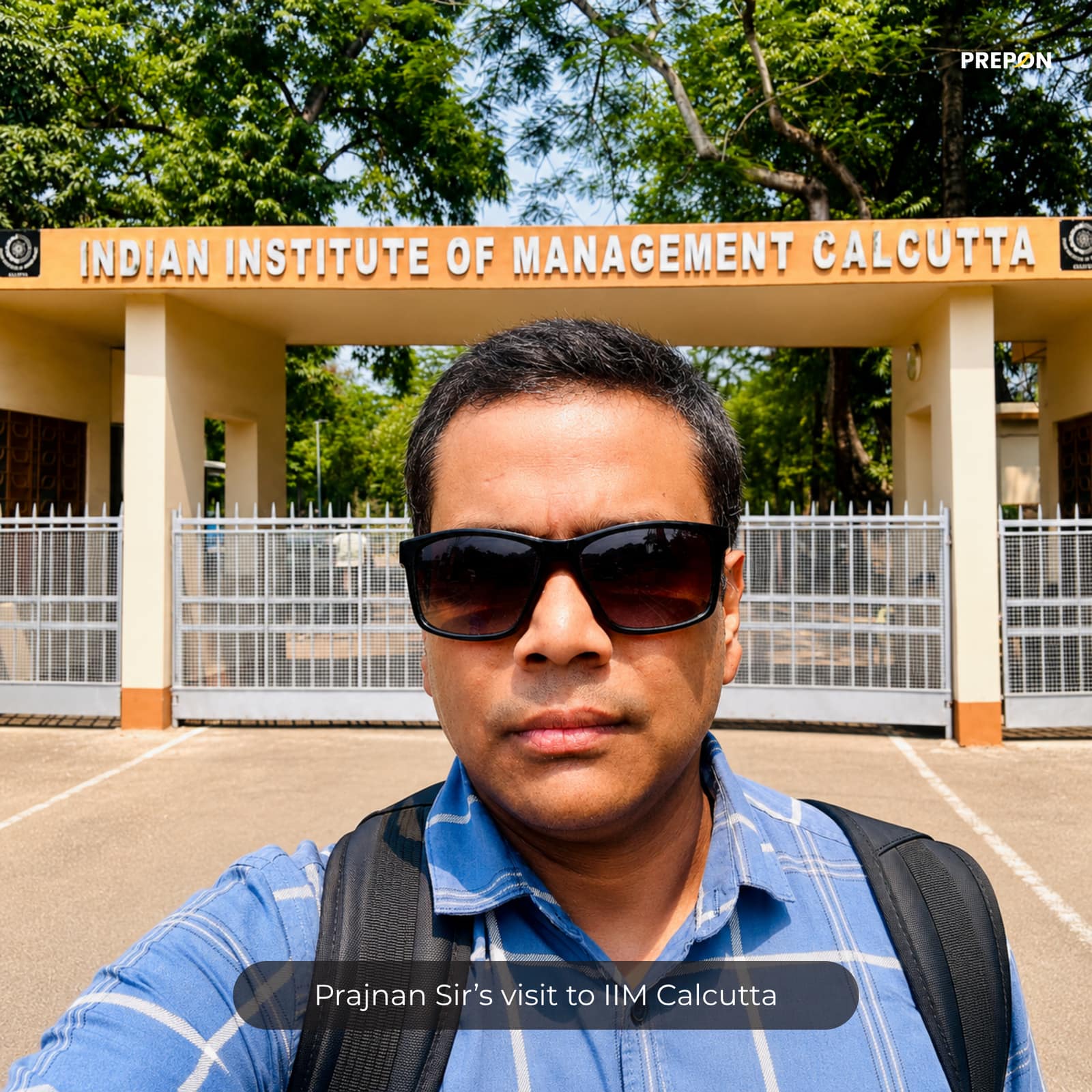 Prajnan Ray during a visit to the Indian Institute of Management Calcutta (IIM Calcutta) campus