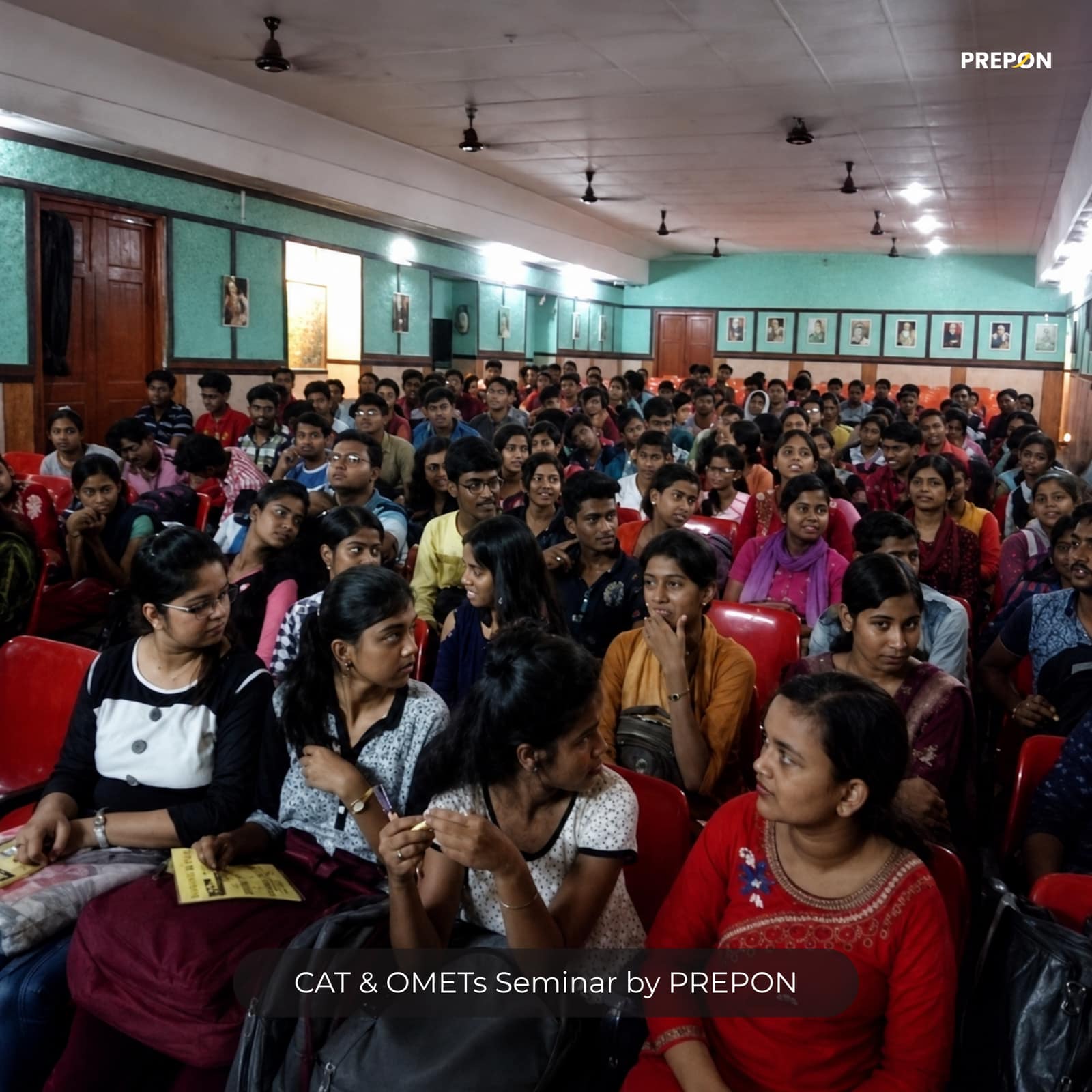 Students attending a PREPON CAT & OMETs seminar on MBA entrance exam preparation